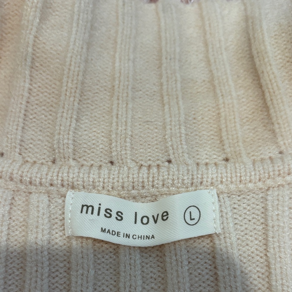 Cream Ribbed Zip-Up Sweater - Picture 2 of 5